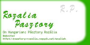 rozalia pasztory business card
