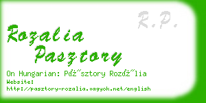 rozalia pasztory business card